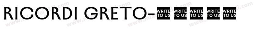 RICORDI GRETO字体转换
